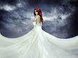 White Dress And Night Sky Girl