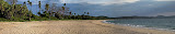 A big panorama of the northwest beach in Nosy Mitsio - the big dead trees is close to the King's village, where we'll be living. Madagascar6 - 089.jpg
