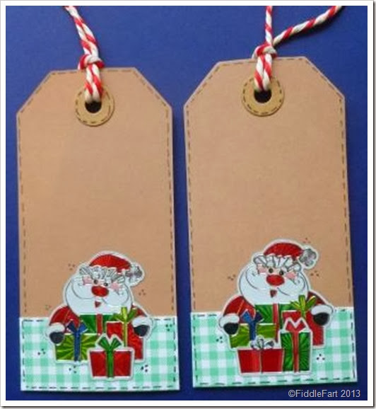 Kraft gingham sants tags Kraft gingham sants tags