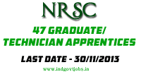 NRSC Graduate Technician Apprentices Jobs 2013