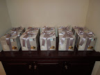 Guests took home cake domes from the Martha Stewart Collection at Macy's along with boxes of mini whoopie pies from One Girl Cookies as favors.