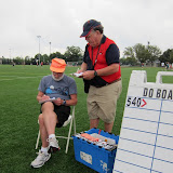 Checking the cards.