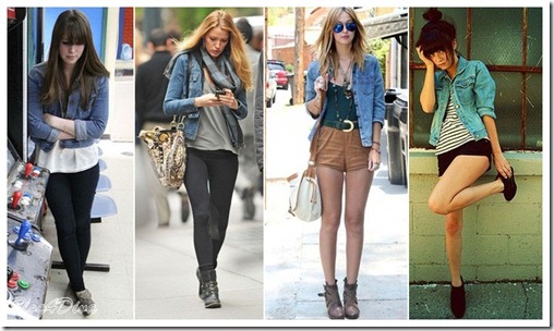 jaqueta jeans legging short