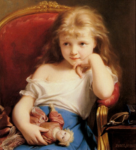 34480599_Zuber_Buhler_Fritz_Young_Girl_Holding_A_Doll