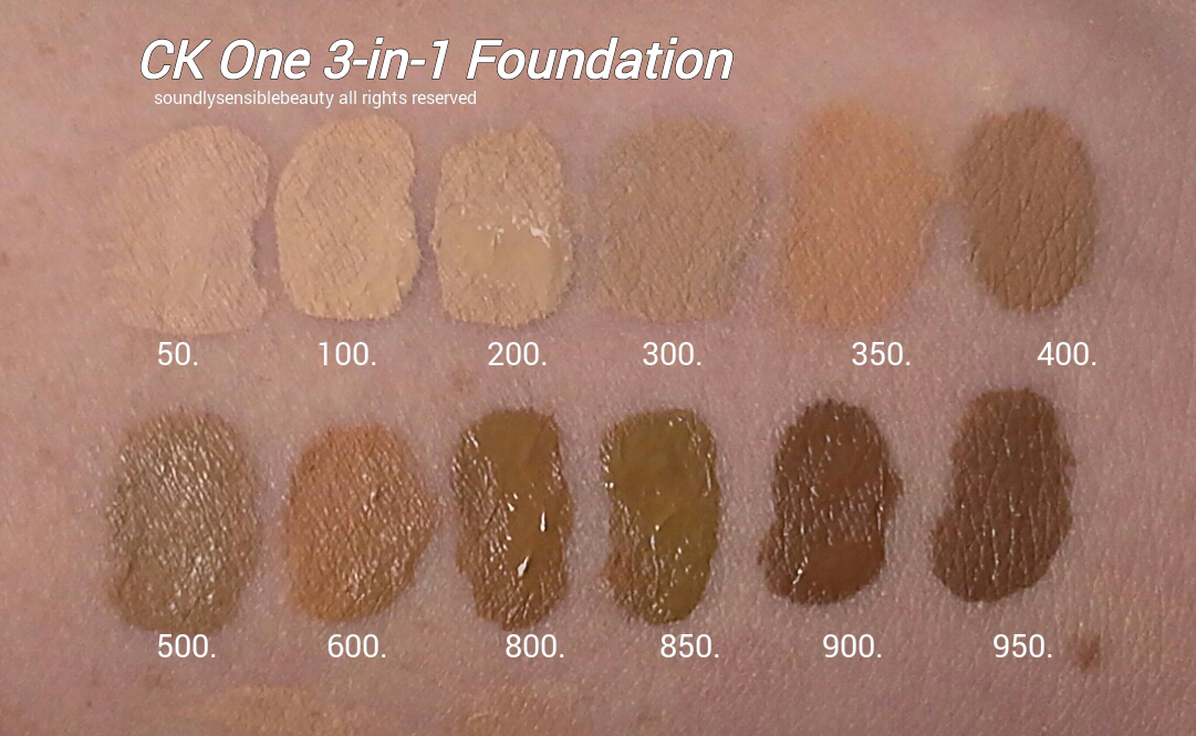 Calvin Klein 3-in-1 Foundation; Review & Swatches of Shades