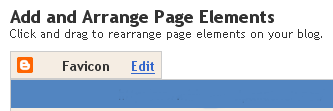 blogger favicon Page Elements