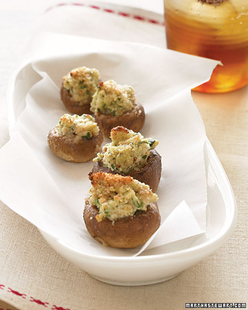 Goat Cheese Stuffed Mushrooms. (marthastewart.com) Goat Cheese Stuffed Mushrooms. (marthastewart.com)