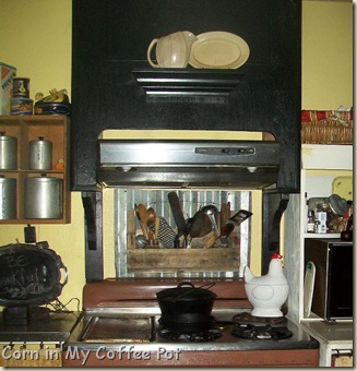 corrugated metal backsplash