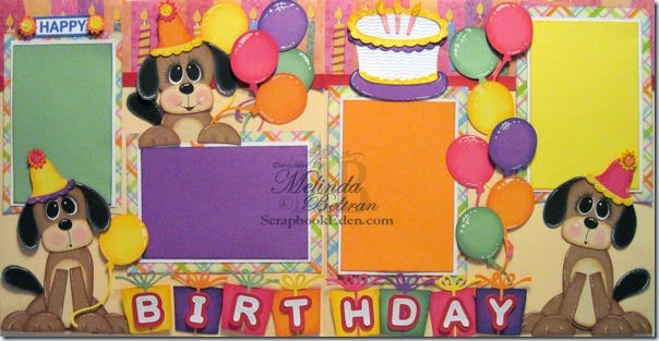 BIRTHDAY DOGS PAPER PIECING LAYOUT SYI 600
