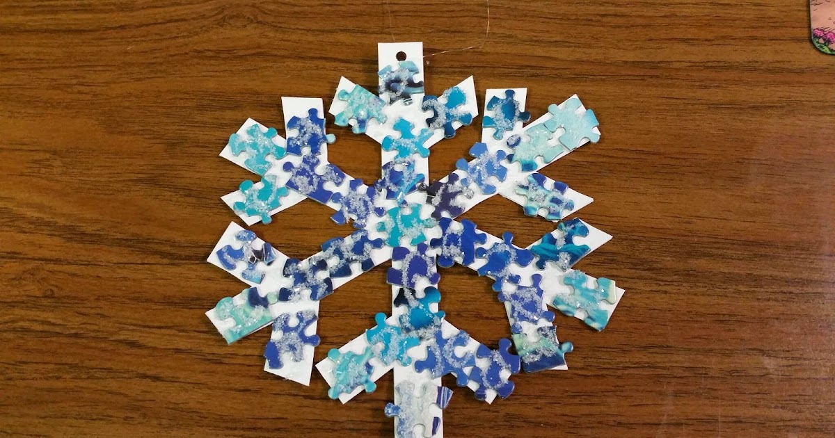 Misadventures of a YA Librarian Puzzle Piece Snowflake