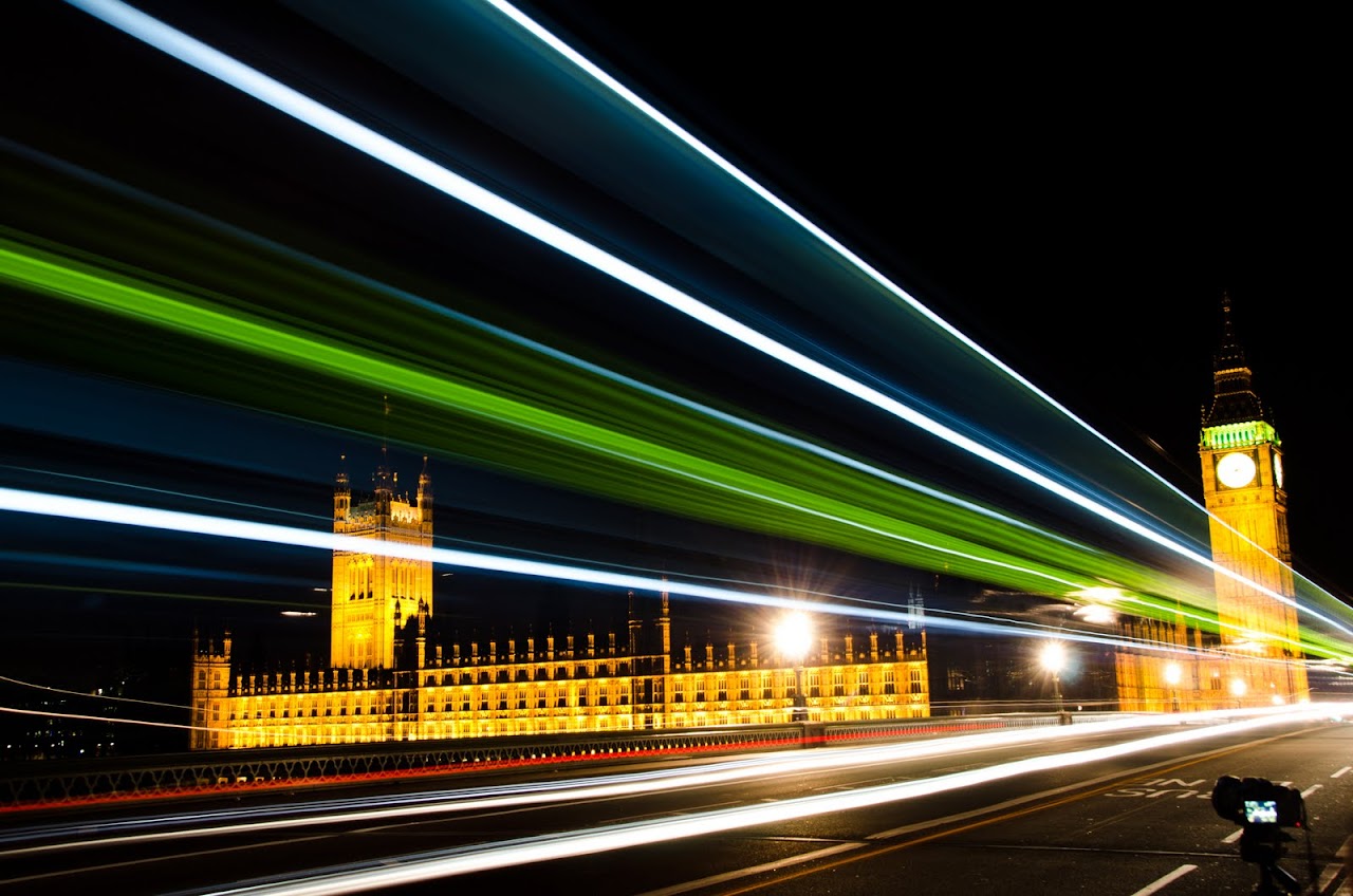Westminster Abbey at night