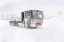 Winter testing at 30 degrees Celsius in the cold Scandinavian winter, still camouflaged: the new Mercedes-Benz Econic, new Unimog extreme off-roader and new Unimog implement carrier on test drives in Rovaniemi, the capital of Lapland Winter testing at 30 degrees Celsius in the cold Scandinavian winter, still camouflaged: the new Mercedes-Benz Econic, new Unimog extreme off-roader and new Unimog implement carrier on test drives in Rovaniemi, the capital of Lapland
