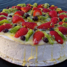Pavlova With Lemon Cream and Berries