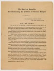 Appeal To The American Republic 1899