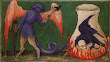 Aurora Consurgens Manuscript Fig3 Winged Snake Man Approaches The Flask