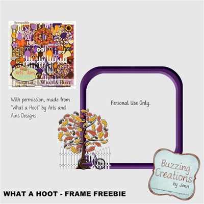 Arts and Ains Designs - What a Hoot - Frame Freebie Preview