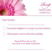 Pale Pink Gerbera 4 RSVP Card
