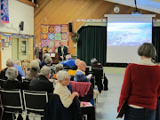 Councillor Shellie Gudgeon and Ben hear from the community at a public forum on Victoria's harbour-front lands