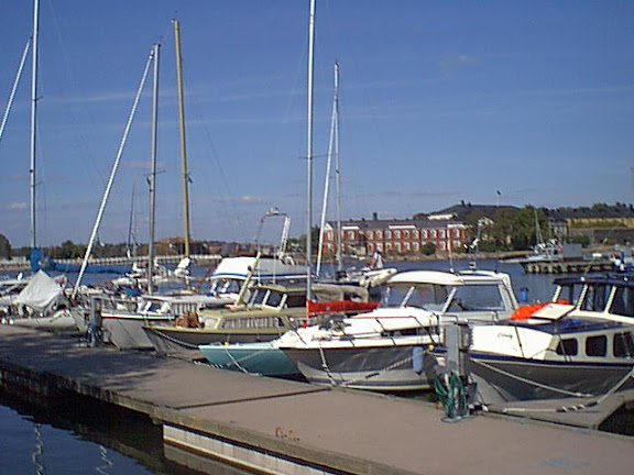 Boats in marina