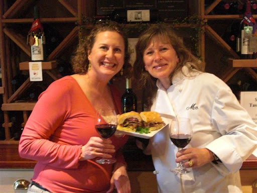 Winemaker Laura Zahtila (on the left) and Maureen Ludwig (aka Mo-the sandwich chef) on the right Winemaker Laura Zahtila (on the left) and Maureen Ludwig (aka Mo-the sandwich chef) on the right