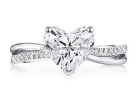 Love & Co Lovemark LVC Precieux Heart shaped solitaire One pure, one pavé  twin split-bands intertwine with “heart”_thumb[4]