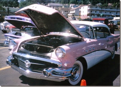 38 1956 Buick Hardtop Coupe in the Rainier Shopping Center parking lot for Rainier Days in the Park on July 13, 1996