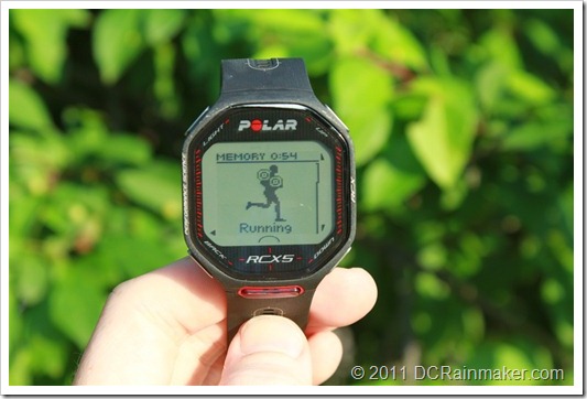 Polar RCX5 Running Start Screen