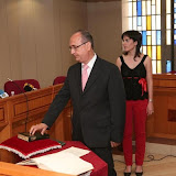 Juramento del concejal Antonio Serna Rubio,PP, componente mesa de edad.
