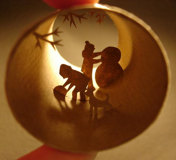 Fantastic scenes inside empty toilet paper rolls by Anastassia Elias