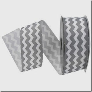 chevron printed gray one and a half inches wide
