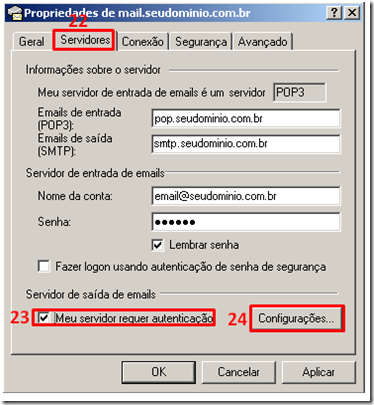 Configurar conta de e-mail no Outlook Express