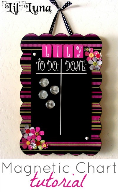 DIY Magnetic Chore Chart by Lil' Luna
