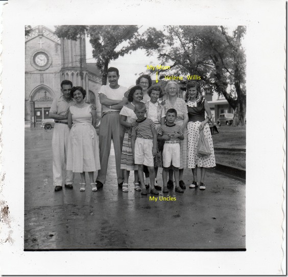 72 - Willis, Helenea, Elizabeth, Edwin and Sydney in Trinidad July 1952 - 3 Photoshopped and Labeled