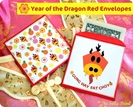 Year of the Dragon DIY Red Envelope Printable Year of the Dragon DIY Red Envelope Printable