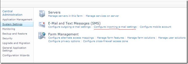 SharePoint 2010 skills - to enable the document library to receive e-mail function