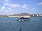 Catamaran departing from Corralejo Catamaran departing from Corralejo