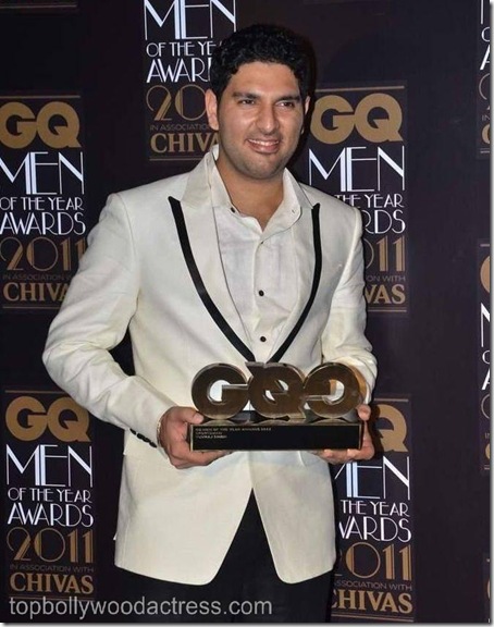 Yuvraj Singh at the GQ Men Of The Year Awards 2011 