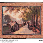 Gobelin przedstawiający obrazek Paryża