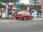 Gas pumps in the median (Peru October 2008)