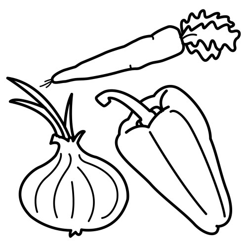 LAMINAS DE VEGETALES PARA COLOREAR