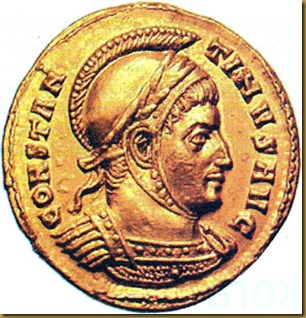 Constantinus egy római pénzérmén_Ki legyen a birodalom támasza