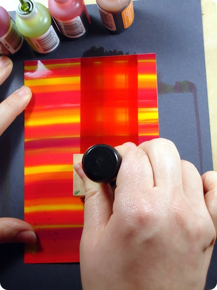 Alcohol Ink Tutorial - Plaid 006