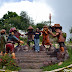 Wifey posing with Kublai statues in Agong House at Kapatagan