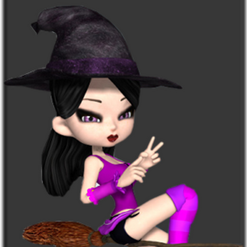 TUBES en formato png de brujas halloween