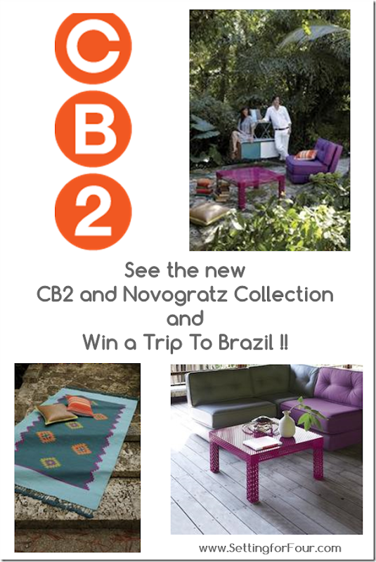 CB2 and Novogratz Collection and Win A Trip To Brazil from Setting for Four