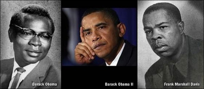 Obama Pres KenyanDad left Mentor and mother nude photographer Frank Marshall Davis right