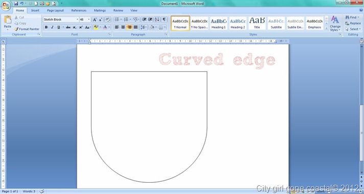 curved edge