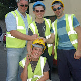 Coggins Construction' team who took part in the Traders' Race in the Crossmolina Festival. The event was sponsored by Ballina Beverages Coca-Cola. Picture: John O'Grady.