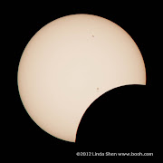 Partial solar eclipse viewed from Mt. Hamilton east of San Jose, California.