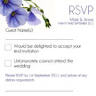 Blue Petal Flower - JPGS 5 RSVP Card